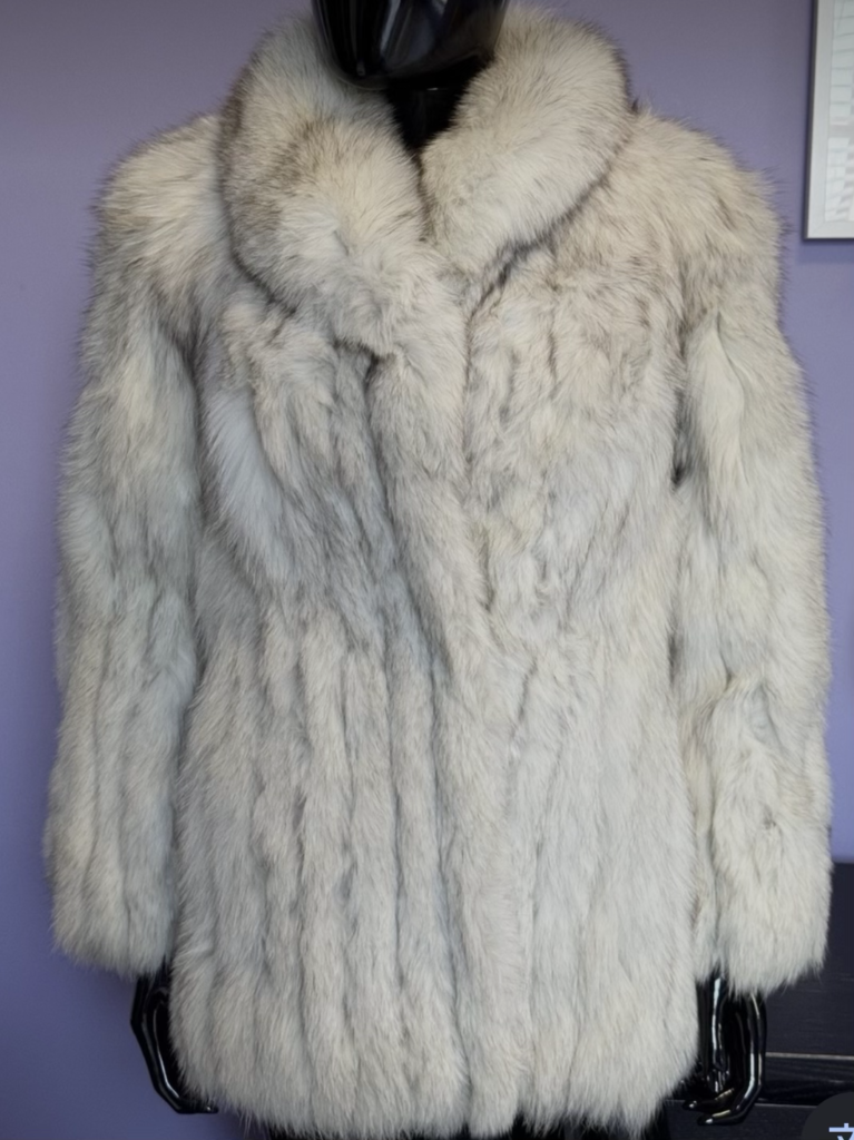 Authentic Vintage White Fox Fur Coat